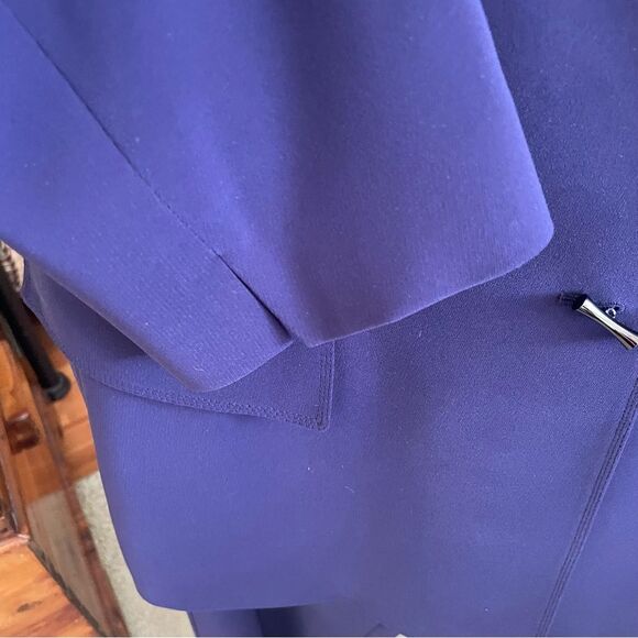 TAHARI Arthur S. Levine Purple 2 pc Career Pantsuit Women's Plus Size 14P - Picture 7 of 13